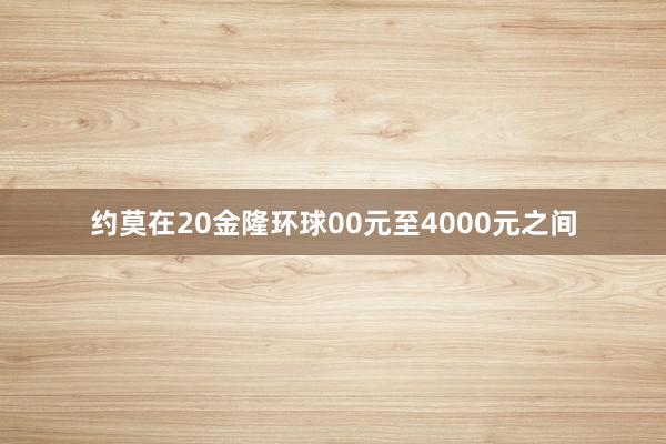 约莫在20金隆环球00元至4000元之间